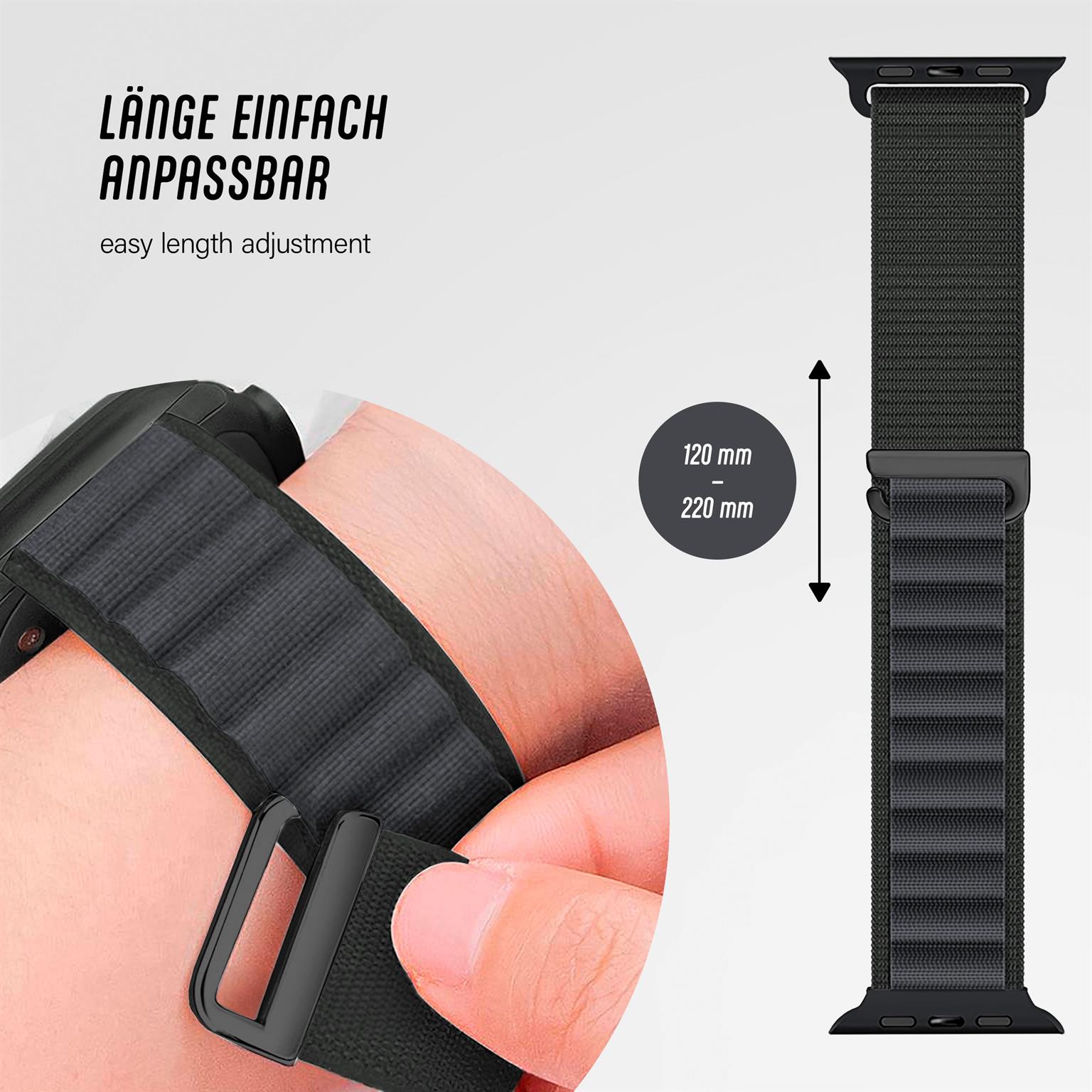 ONEFLOW Active Loop Apple Watch SE 2 (44mm) Sport Armband Nylon – Weiteres Produktbild 3