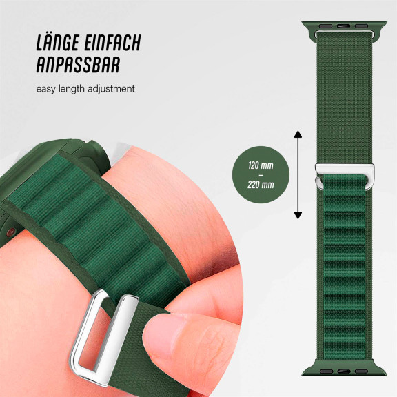 ONEFLOW Active Loop Apple Watch SE 3 (44mm) Sport Armband Nylon – Weiteres Produktbild 4