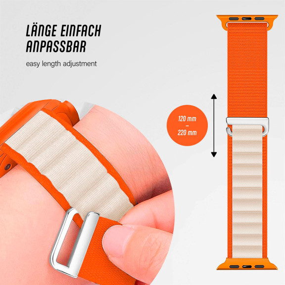 ONEFLOW Active Loop Apple Watch SE 3 (44mm) Sport Armband Nylon – Weiteres Produktbild 4