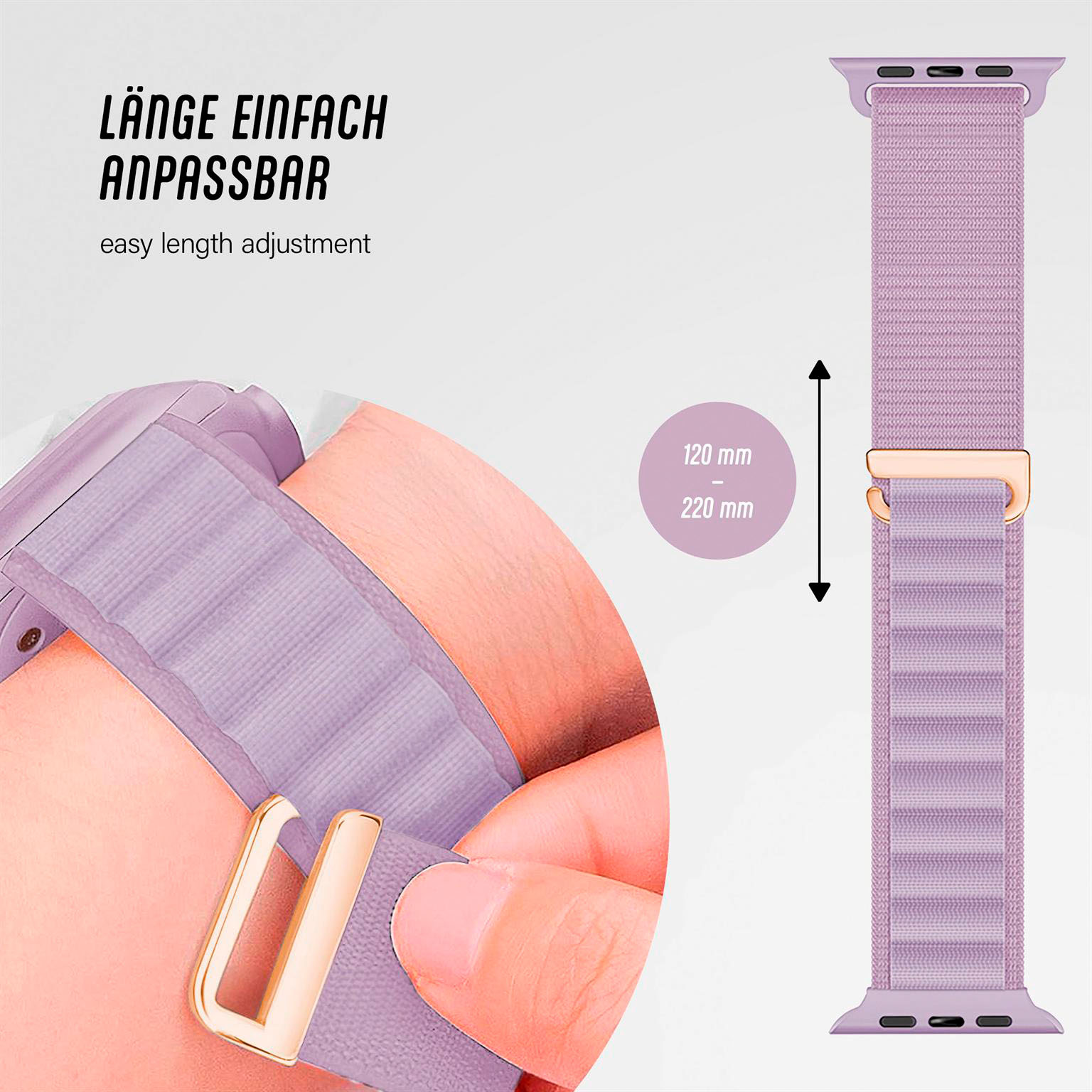 ONEFLOW Active Loop Apple Watch SE 3 (44mm) Sport Armband Nylon – Weiteres Produktbild 4