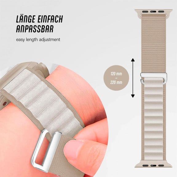 ONEFLOW Active Loop Apple Watch SE 3 (44mm) Sport Armband Nylon – Weiteres Produktbild 4 ONEFLOW Active Loop Apple Watch SE 3 (44mm) Sport Armband Nylon – Weiteres Produktbild 4