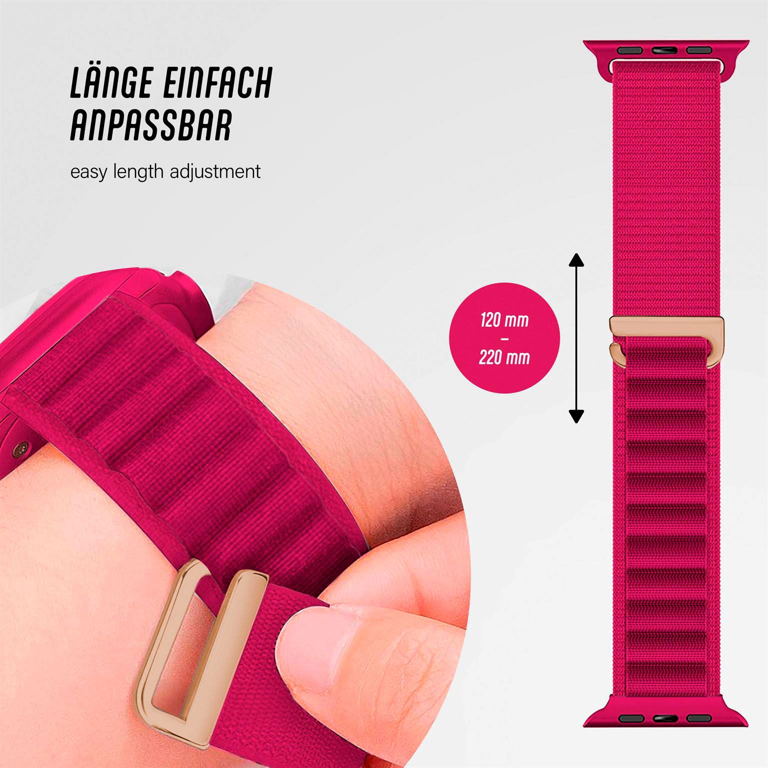 ONEFLOW Active Loop Apple Watch 11 (42mm) Sport Armband Nylon – Weiteres Produktbild 4 ONEFLOW Active Loop Apple Watch 11 (42mm) Sport Armband Nylon – Weiteres Produktbild 4