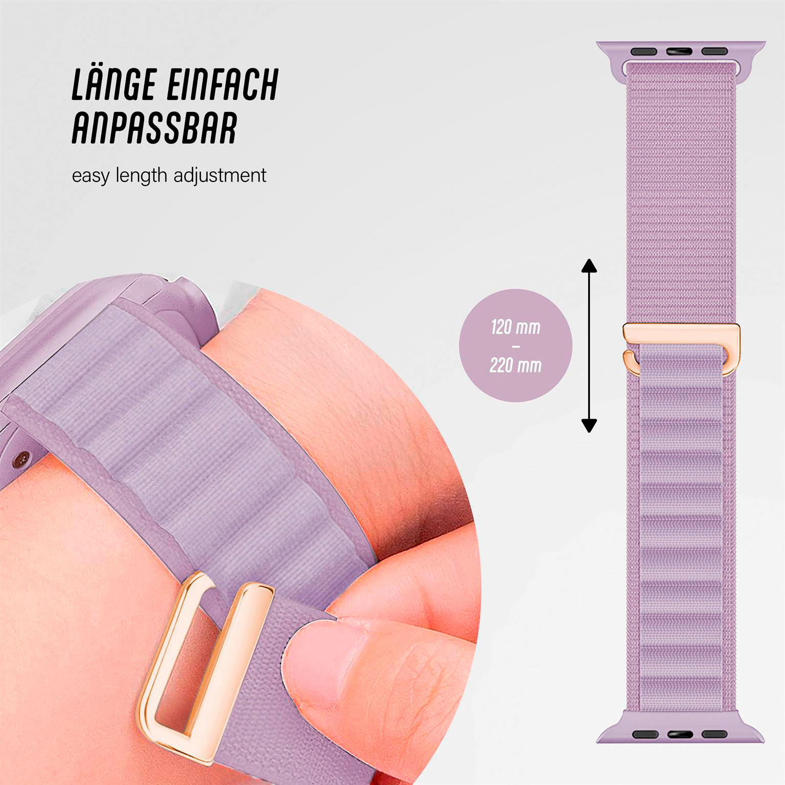 ONEFLOW Active Loop Apple Watch 11 (46mm) Sport Armband Nylon – Weiteres Produktbild 4