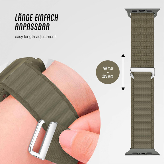 ONEFLOW Active Loop Apple Watch 9 (41mm) Sport Armband Nylon – Weiteres Produktbild 4