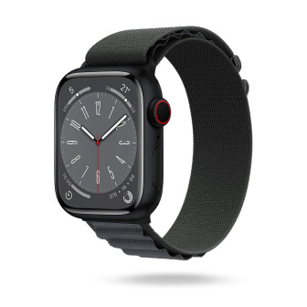 ONEFLOW Active Loop Apple Watch 9 (41mm) Sport Armband Nylon – Charcoal Grey