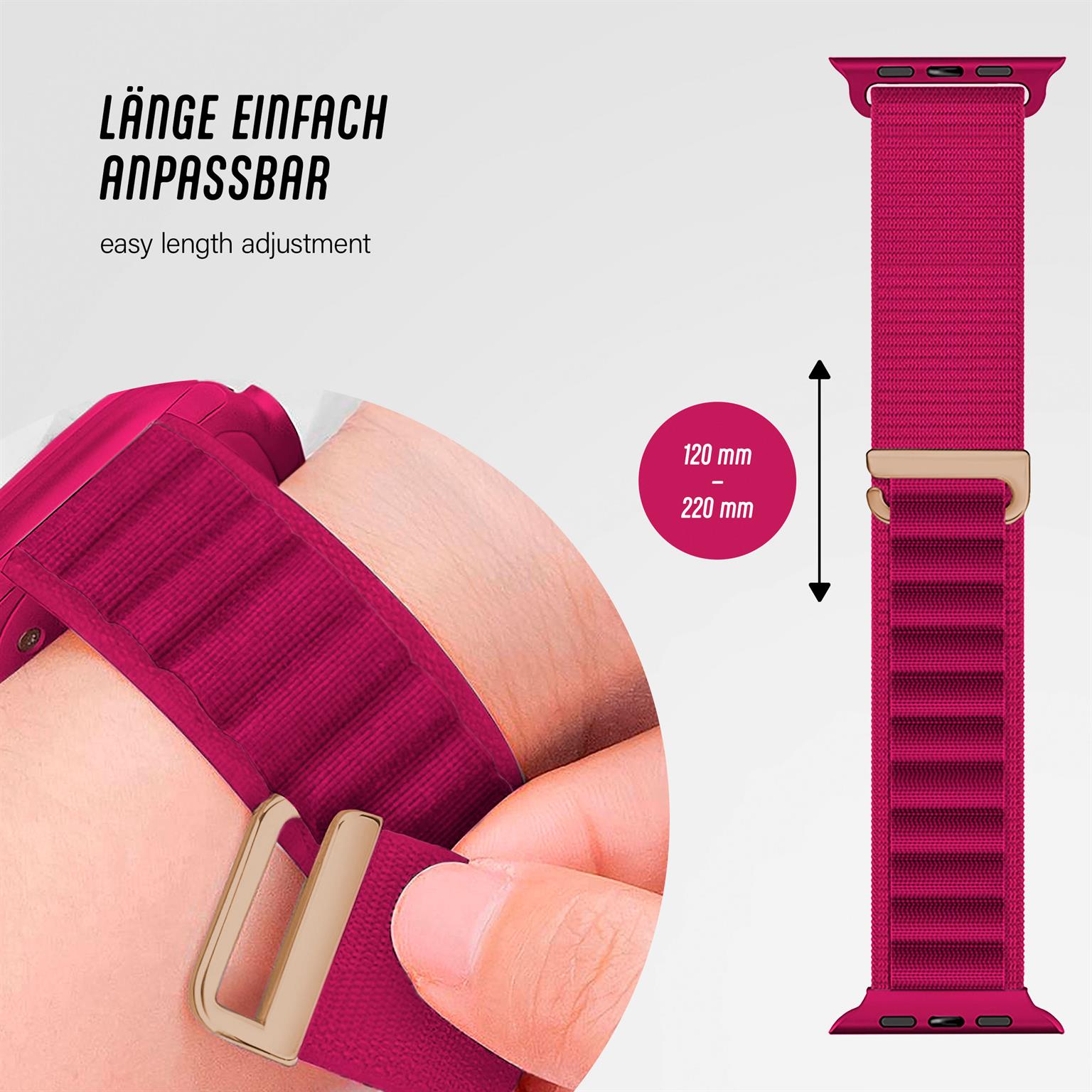 ONEFLOW Active Loop Apple Watch 9 (45mm) Sport Armband Nylon – Weiteres Produktbild 4 ONEFLOW Active Loop Apple Watch 9 (45mm) Sport Armband Nylon – Weiteres Produktbild 4