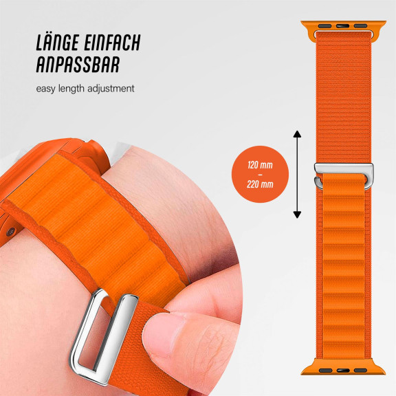 ONEFLOW Active Loop Apple Watch Ultra 1 (49mm) Sport Armband Nylon – Weiteres Produktbild 4