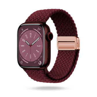ONEFLOW Casual Loop Apple Watch SE 1 (44mm) Armband geflochten – Burgundy