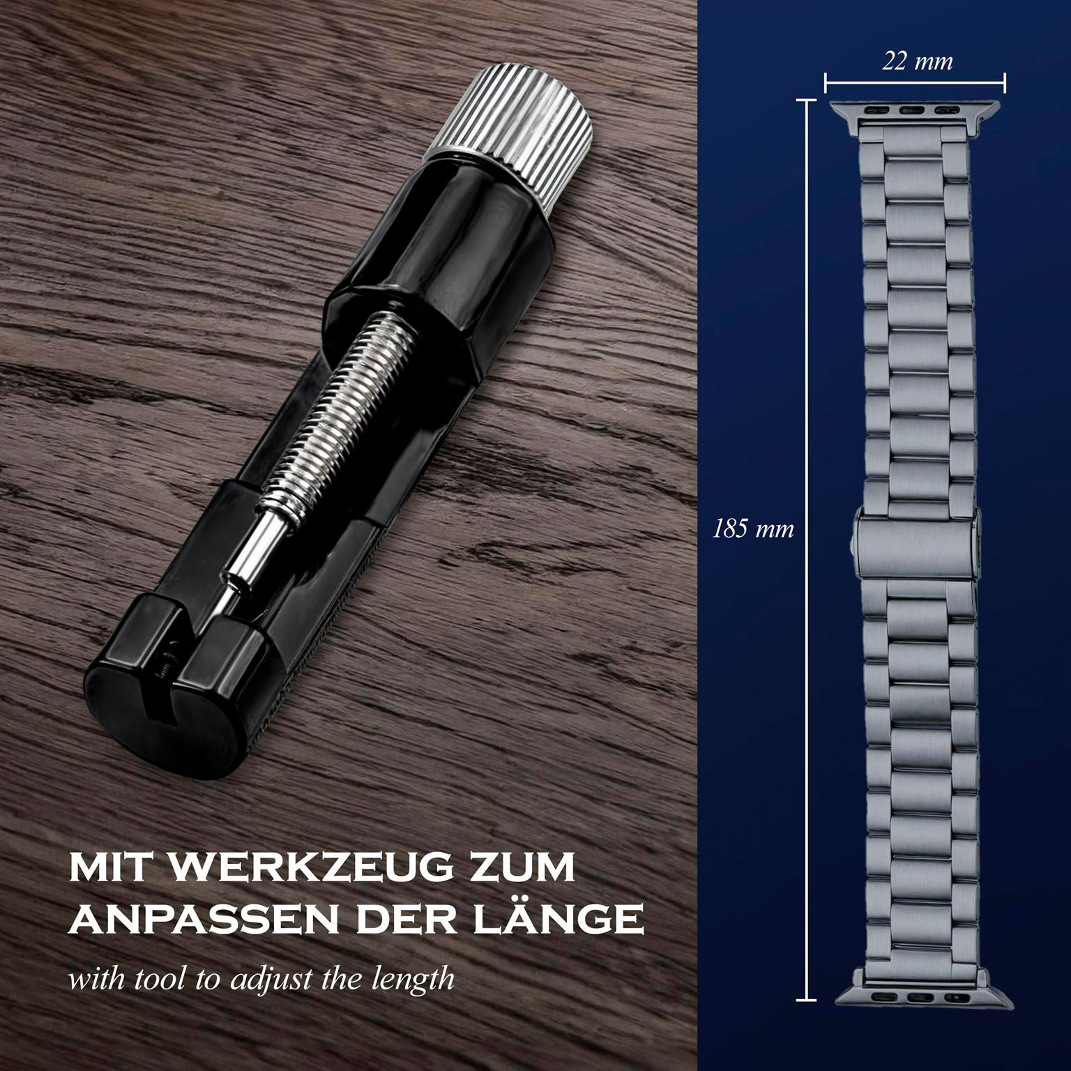 ONEFLOW Classic Link Apple Watch SE 3 (44mm) Armband Herren Edelstahl – Weiteres Produktbild 6 ONEFLOW Classic Link Apple Watch SE 3 (44mm) Armband Herren Edelstahl – Weiteres Produktbild 6