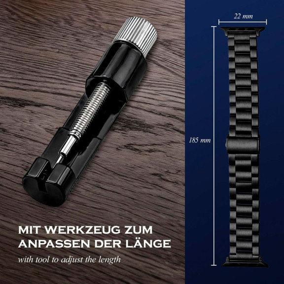 ONEFLOW Classic Link Apple Watch SE 3 (44mm) Armband Herren Edelstahl – Weiteres Produktbild 6 ONEFLOW Classic Link Apple Watch SE 3 (44mm) Armband Herren Edelstahl – Weiteres Produktbild 6