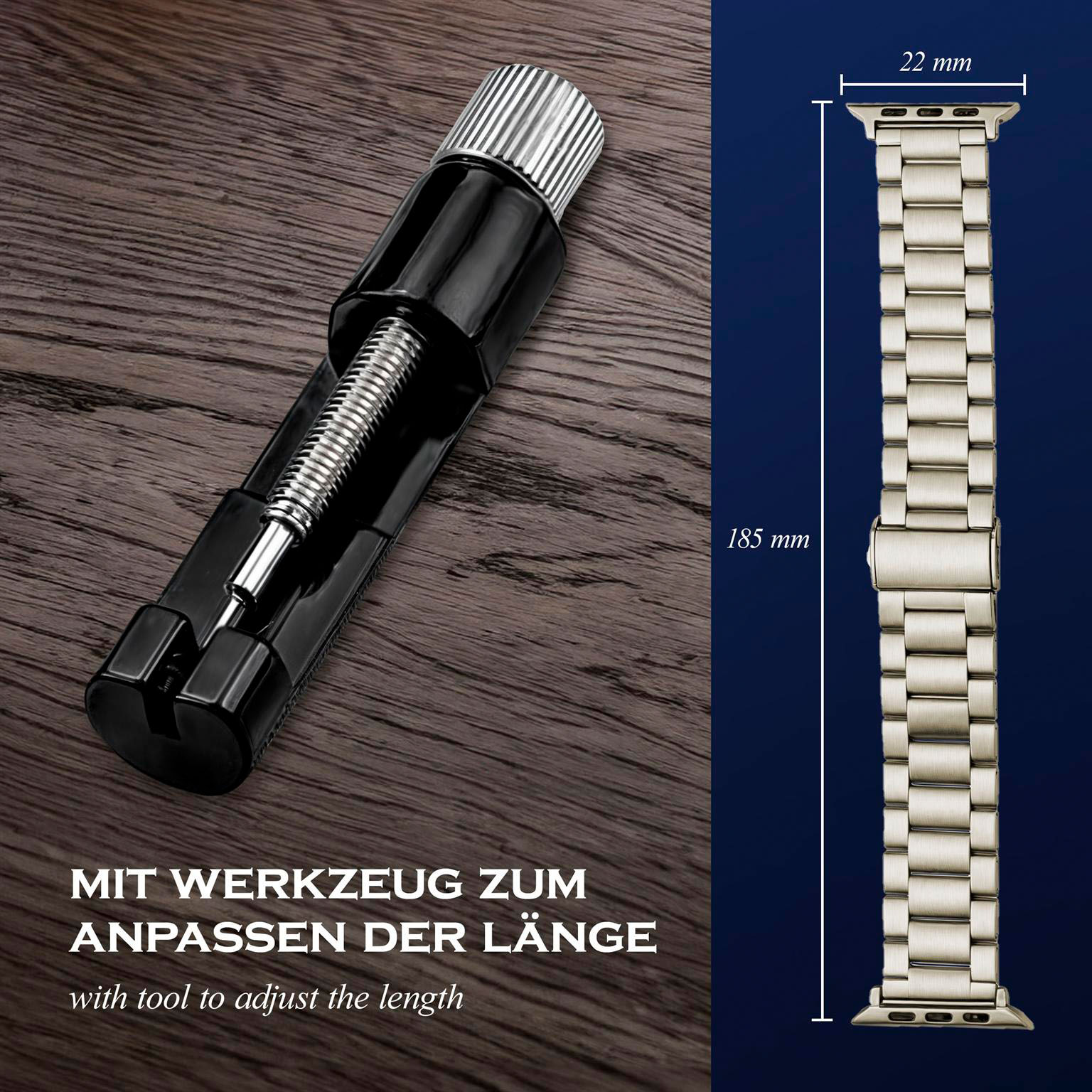 ONEFLOW Classic Link Apple Watch SE 3 (44mm) Armband Herren Edelstahl – Weiteres Produktbild 6 ONEFLOW Classic Link Apple Watch SE 3 (44mm) Armband Herren Edelstahl – Weiteres Produktbild 6