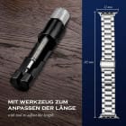ONEFLOW Classic Link Apple Watch SE 3 (44mm) Armband Herren Edelstahl – Produktbild 6