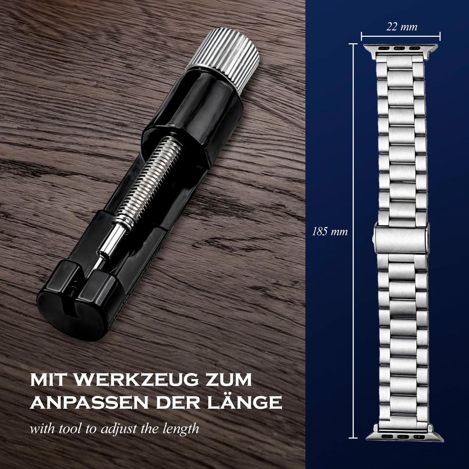 ONEFLOW Classic Link Apple Watch 1 (42mm) Armband Herren Edelstahl – Weiteres Produktbild 6 ONEFLOW Classic Link Apple Watch 1 (42mm) Armband Herren Edelstahl – Weiteres Produktbild 6