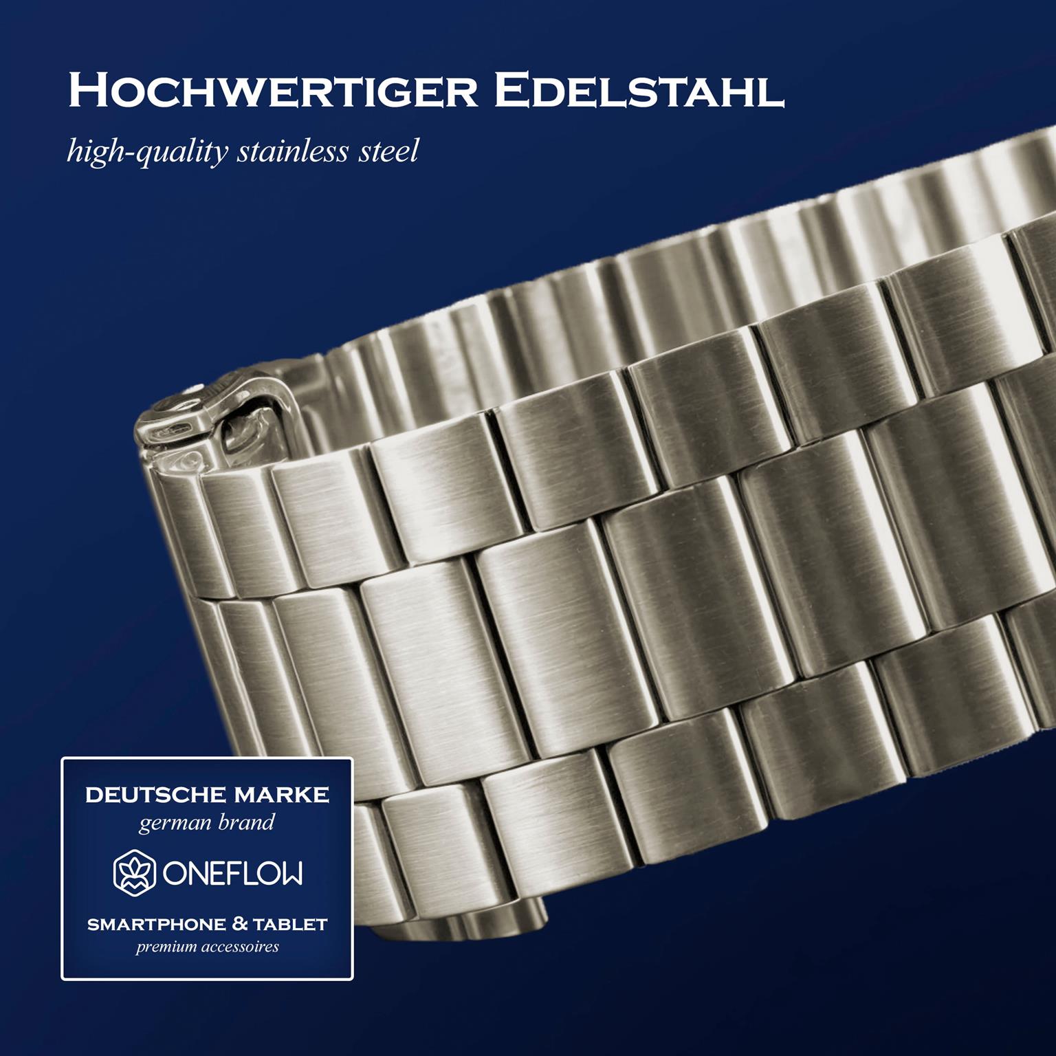 ONEFLOW Classic Link Apple Watch 10 (46mm) Armband Herren Edelstahl – Weiteres Produktbild 4