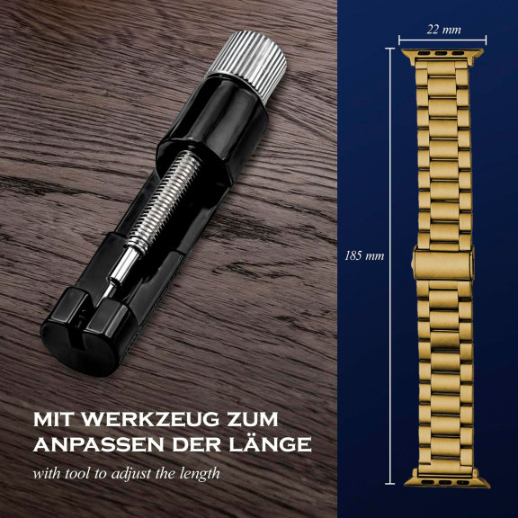 ONEFLOW Classic Link Apple Watch 11 (46mm) Armband Herren Edelstahl – Weiteres Produktbild 6