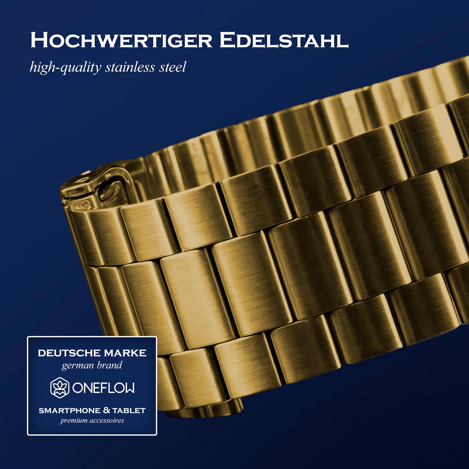 ONEFLOW Classic Link Apple Watch 3 (42mm) Armband Herren Edelstahl – Weiteres Produktbild 4