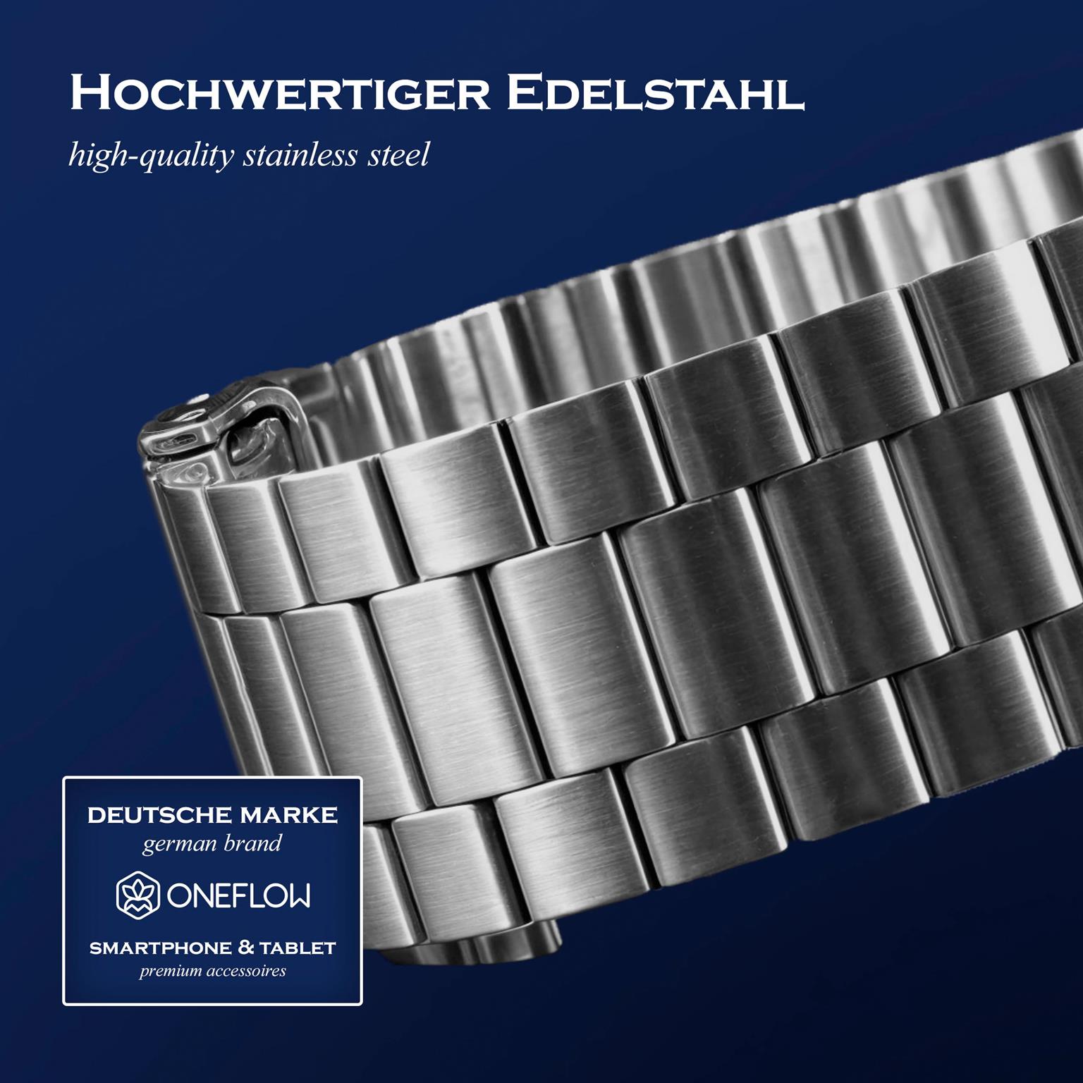 ONEFLOW Classic Link Apple Watch 4 (44mm) Armband Herren Edelstahl – Weiteres Produktbild 4