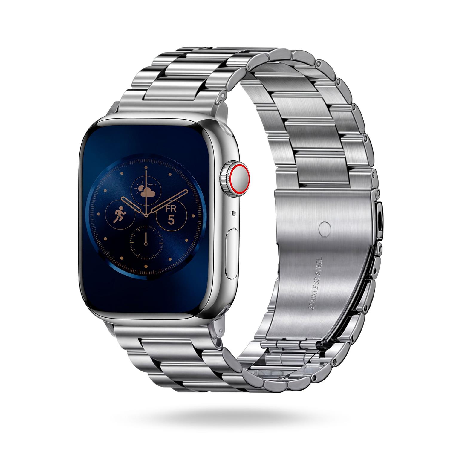 ONEFLOW Classic Link Apple Watch 9 (45mm) Armband Herren Edelstahl – undefined