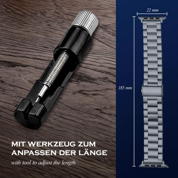 ONEFLOW Classic Link Apple Watch Ultra 2 (49mm) Armband Herren Edelstahl – Weiteres Produktbild 6