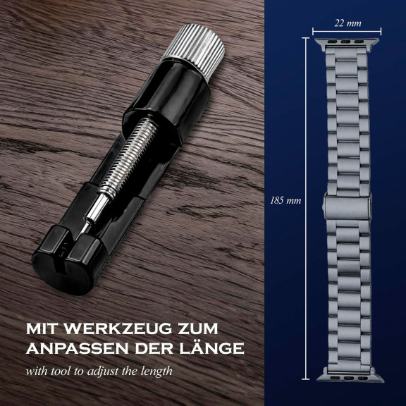 ONEFLOW Classic Link Apple Watch Ultra 3 (49mm) Armband Herren Edelstahl – Weiteres Produktbild 6