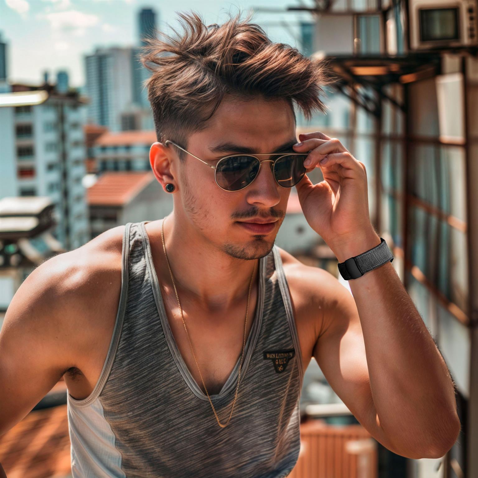 ONEFLOW Denim Loop Apple Watch SE 2 (44mm) Armband Jeans Look – Weiteres Produktbild 7 ONEFLOW Denim Loop Apple Watch SE 2 (44mm) Armband Jeans Look – Weiteres Produktbild 7