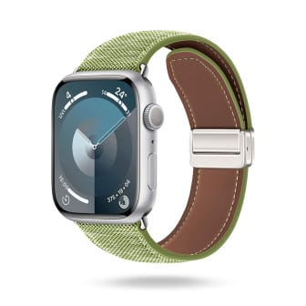 ONEFLOW Denim Loop Apple Watch 10 (46mm) Armband Jeans Look – Desert Khaki ONEFLOW Denim Loop Apple Watch 10 (46mm) Armband Jeans Look – Desert Khaki