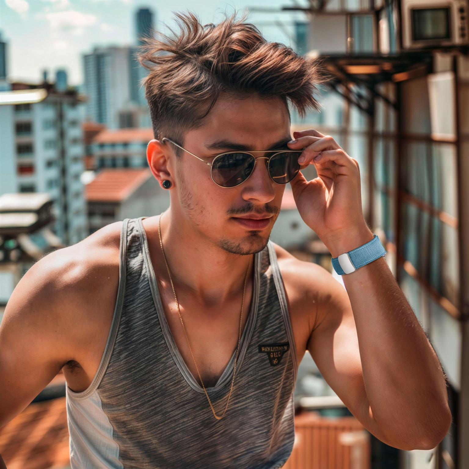 ONEFLOW Denim Loop Apple Watch 6 (40mm) Armband Jeans Look – Weiteres Produktbild 7 ONEFLOW Denim Loop Apple Watch 6 (40mm) Armband Jeans Look – Weiteres Produktbild 7