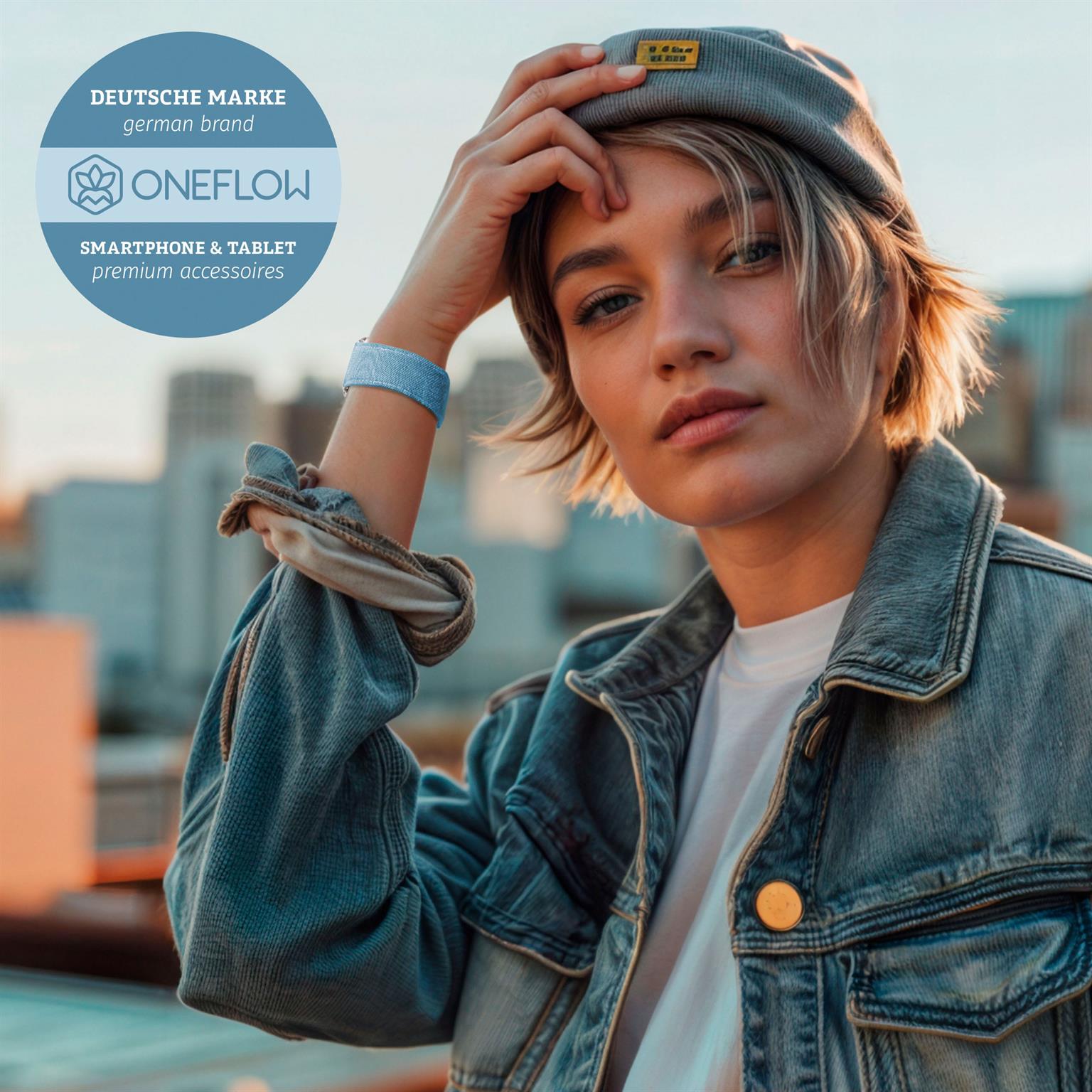ONEFLOW Denim Loop Apple Watch 7 (45mm) Armband Jeans Look – Weiteres Produktbild 3