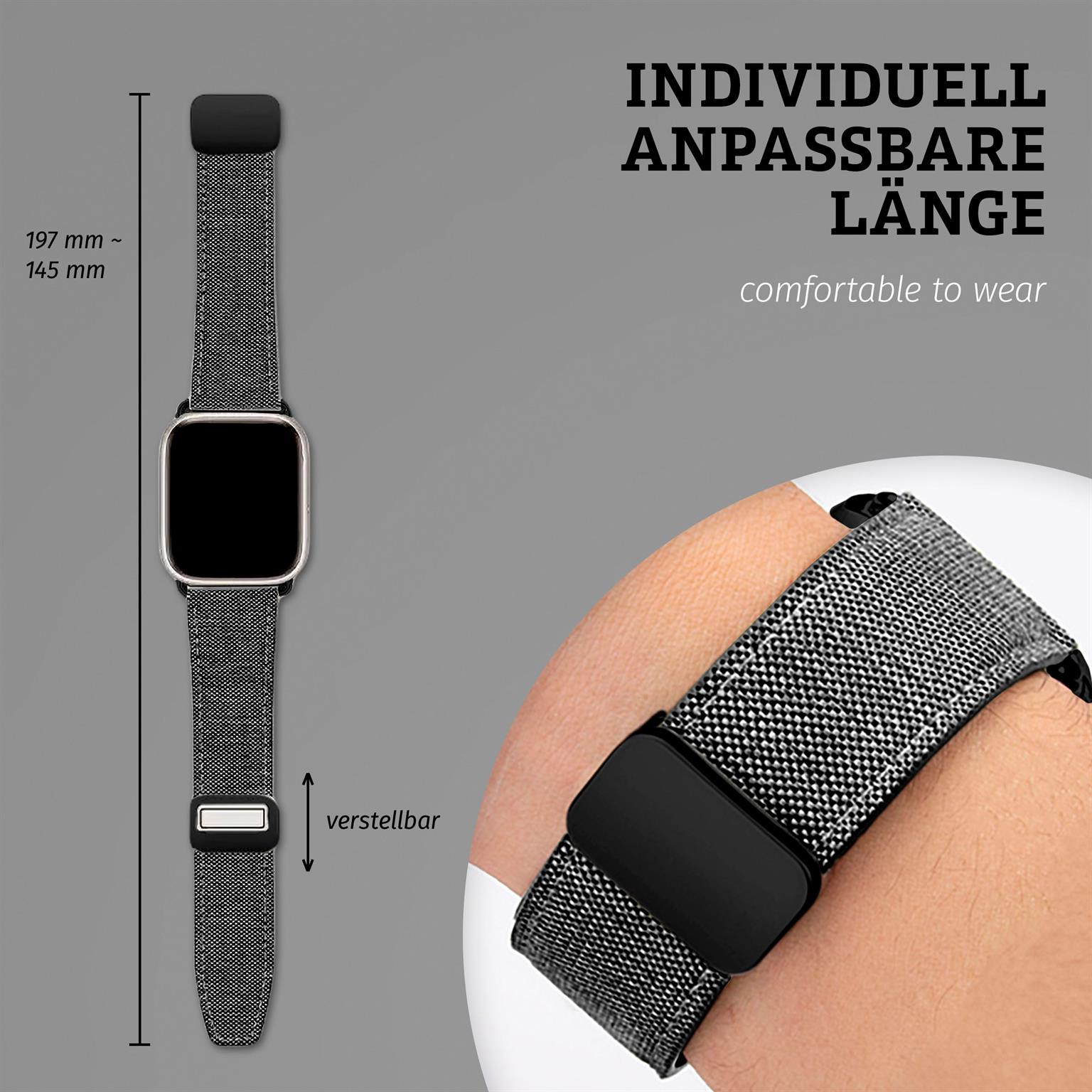 ONEFLOW Denim Loop Apple Watch 9 (41mm) Armband Jeans Look – Weiteres Produktbild 2