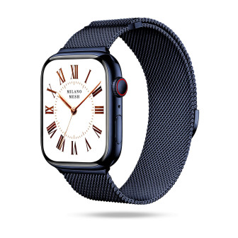 ONEFLOW Milano Mesh Apple Watch SE 1 (44mm) Armband Damen Metall – Napoli Blue ONEFLOW Milano Mesh Apple Watch SE 1 (44mm) Armband Damen Metall – Napoli Blue