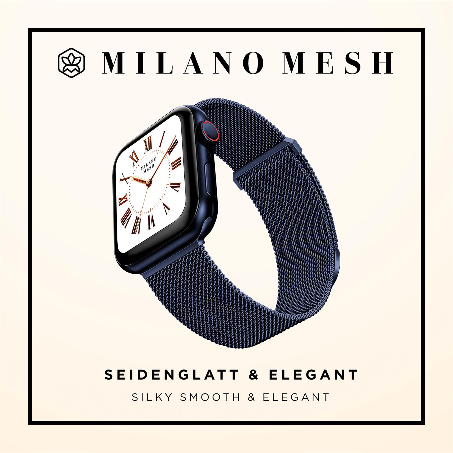 ONEFLOW Milano Mesh Apple Watch SE 1 (44mm) Armband Damen Metall – Weiteres Produktbild 2