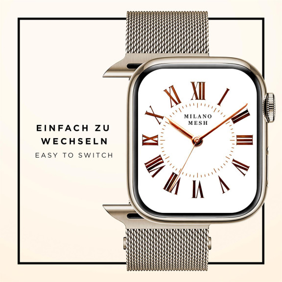 ONEFLOW Milano Mesh Apple Watch SE 1 (44mm) Armband Damen Metall – Weiteres Produktbild 7