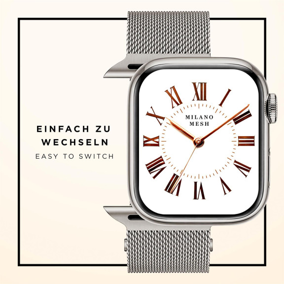ONEFLOW Milano Mesh Apple Watch SE 2 (40mm) Armband Damen Metall – Weiteres Produktbild 7
