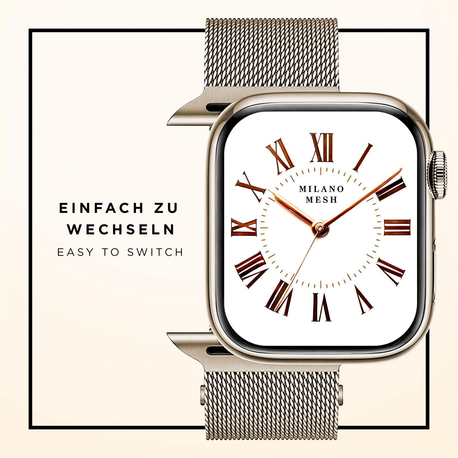 ONEFLOW Milano Mesh Apple Watch SE 3 (44mm) Armband Damen Metall – Weiteres Produktbild 7 ONEFLOW Milano Mesh Apple Watch SE 3 (44mm) Armband Damen Metall – Weiteres Produktbild 7