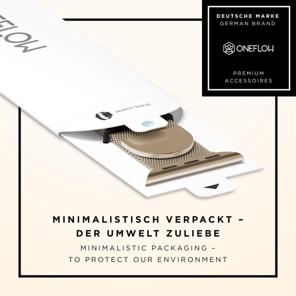 ONEFLOW Milano Mesh Apple Watch SE 3 (44mm) Armband Damen Metall – Weiteres Produktbild 8