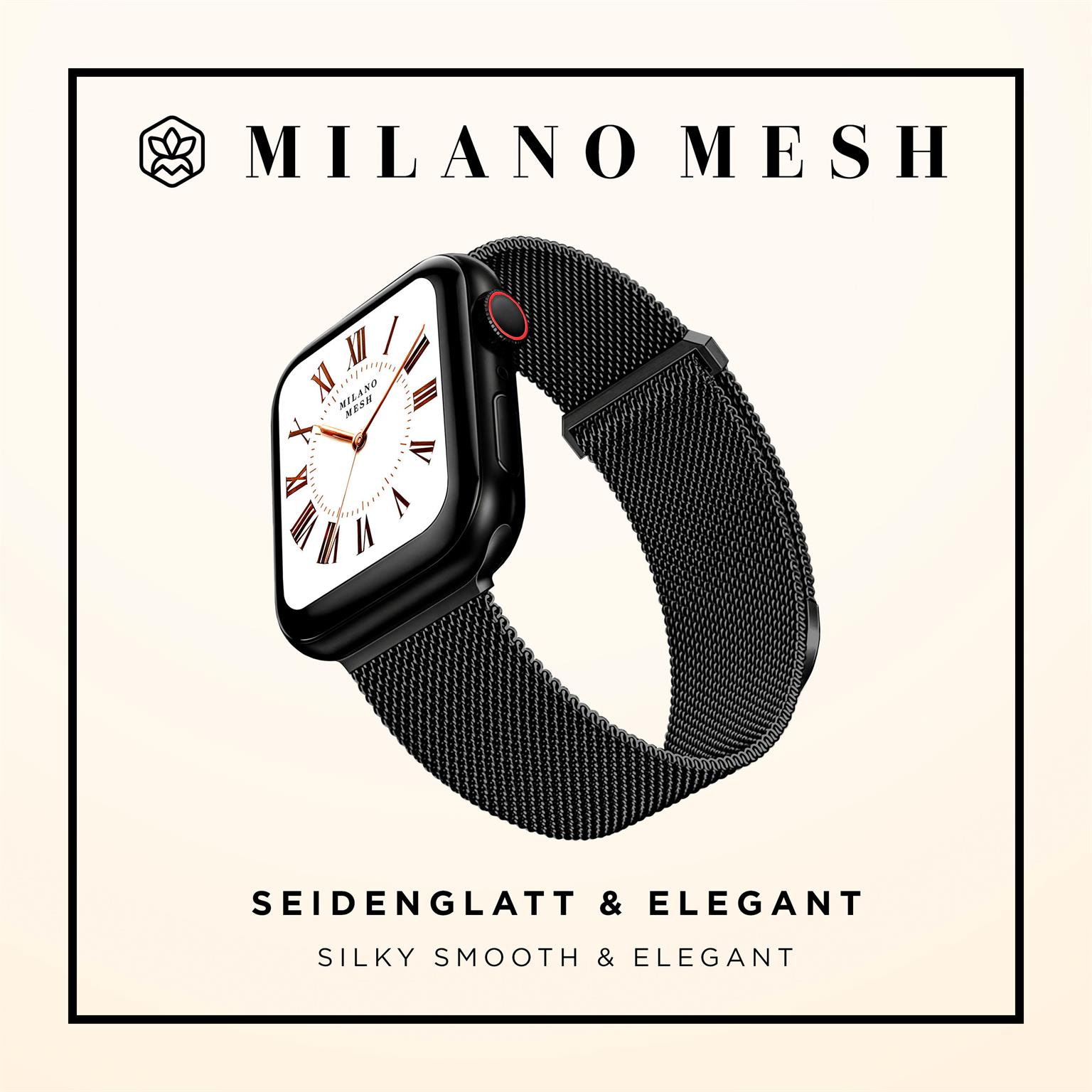 ONEFLOW Milano Mesh Apple Watch 10 (46mm) Armband Damen Metall – Weiteres Produktbild 2