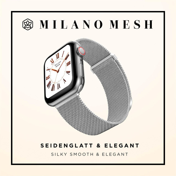 ONEFLOW Milano Mesh Apple Watch 11 (42mm) Armband Damen Metall – Weiteres Produktbild 3