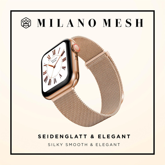 ONEFLOW Milano Mesh Apple Watch 4 (44mm) Armband Damen Metall – Weiteres Produktbild 3