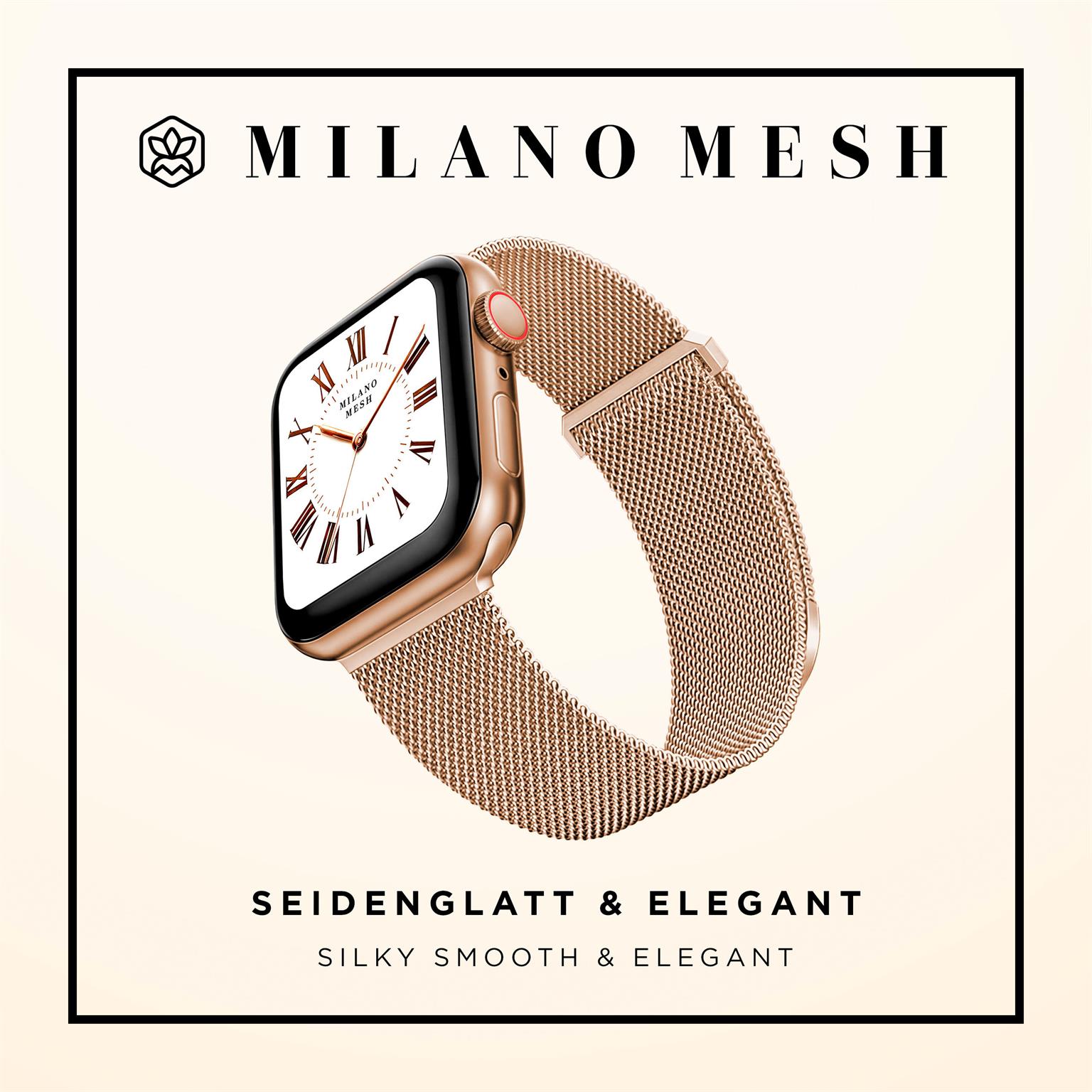 ONEFLOW Milano Mesh Apple Watch 5 (40mm) Armband Damen Metall – Weiteres Produktbild 2