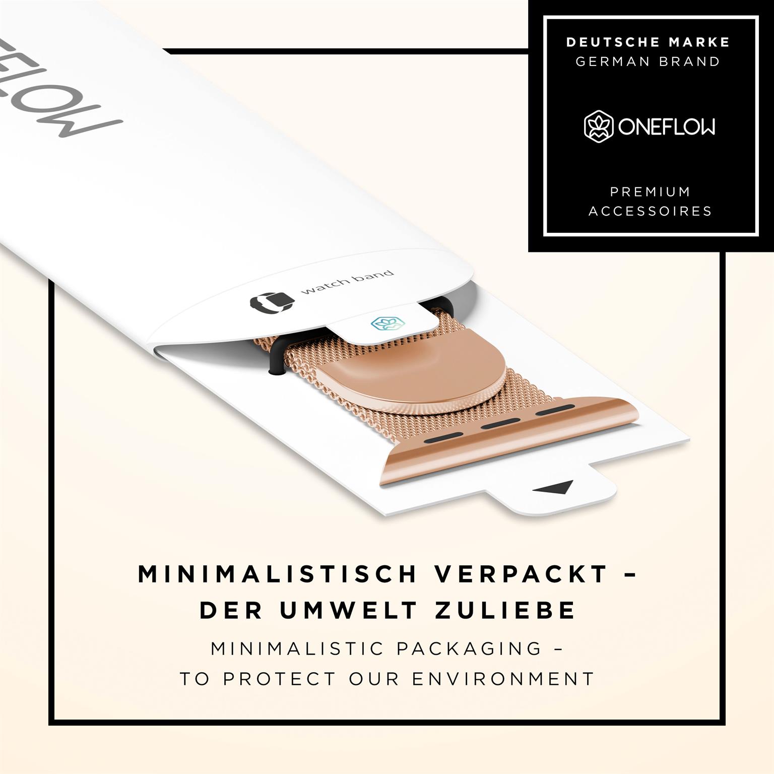 ONEFLOW Milano Mesh Apple Watch 5 (40mm) Armband Damen Metall – Weiteres Produktbild 7