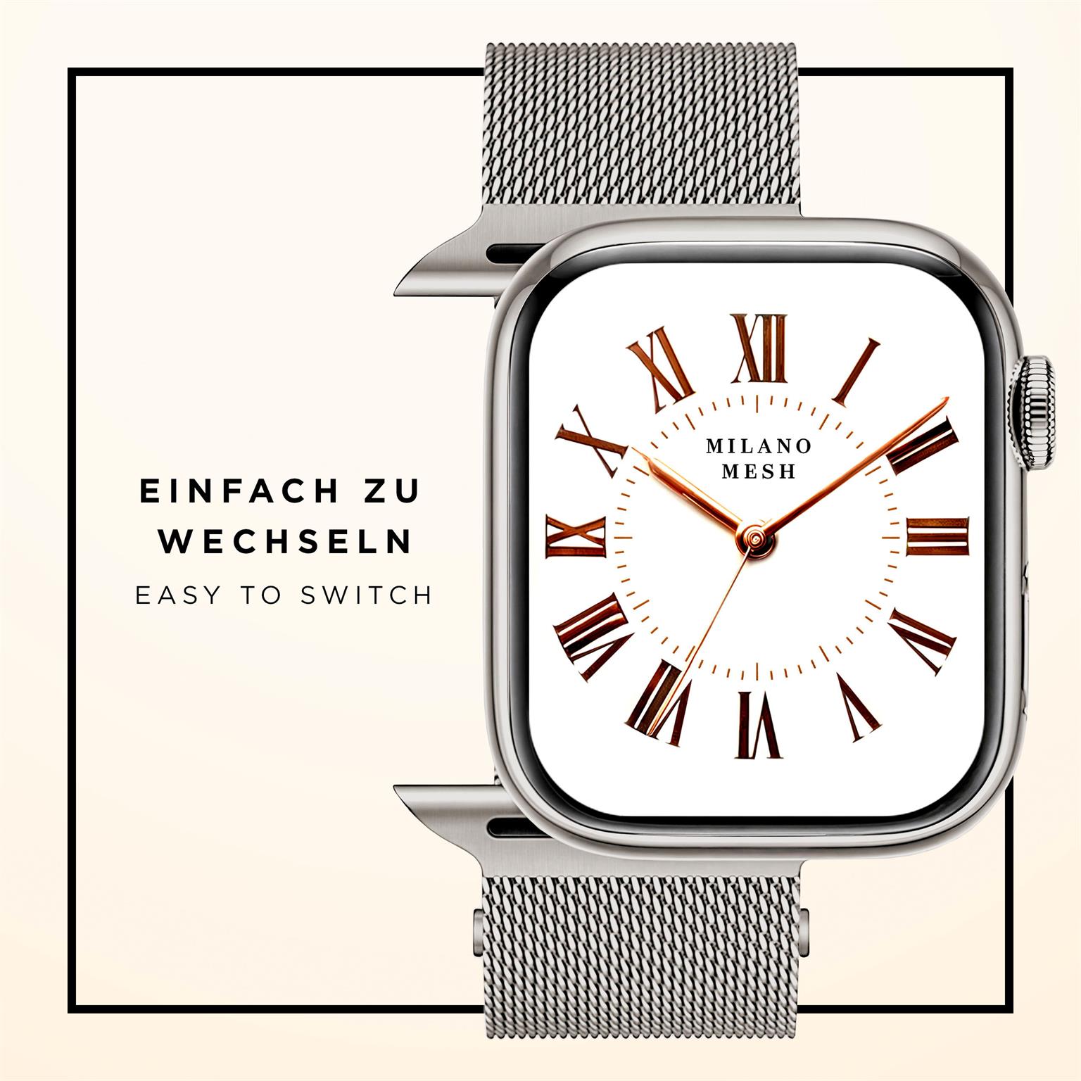 ONEFLOW Milano Mesh Apple Watch 5 (40mm) Armband Damen Metall – Weiteres Produktbild 7 ONEFLOW Milano Mesh Apple Watch 5 (40mm) Armband Damen Metall – Weiteres Produktbild 7