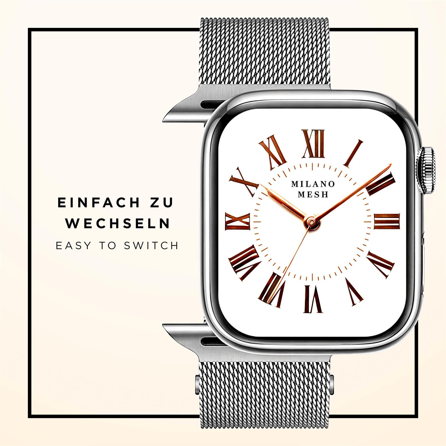 ONEFLOW Milano Mesh Apple Watch 5 (44mm) Armband Damen Metall – Weiteres Produktbild 7 ONEFLOW Milano Mesh Apple Watch 5 (44mm) Armband Damen Metall – Weiteres Produktbild 7