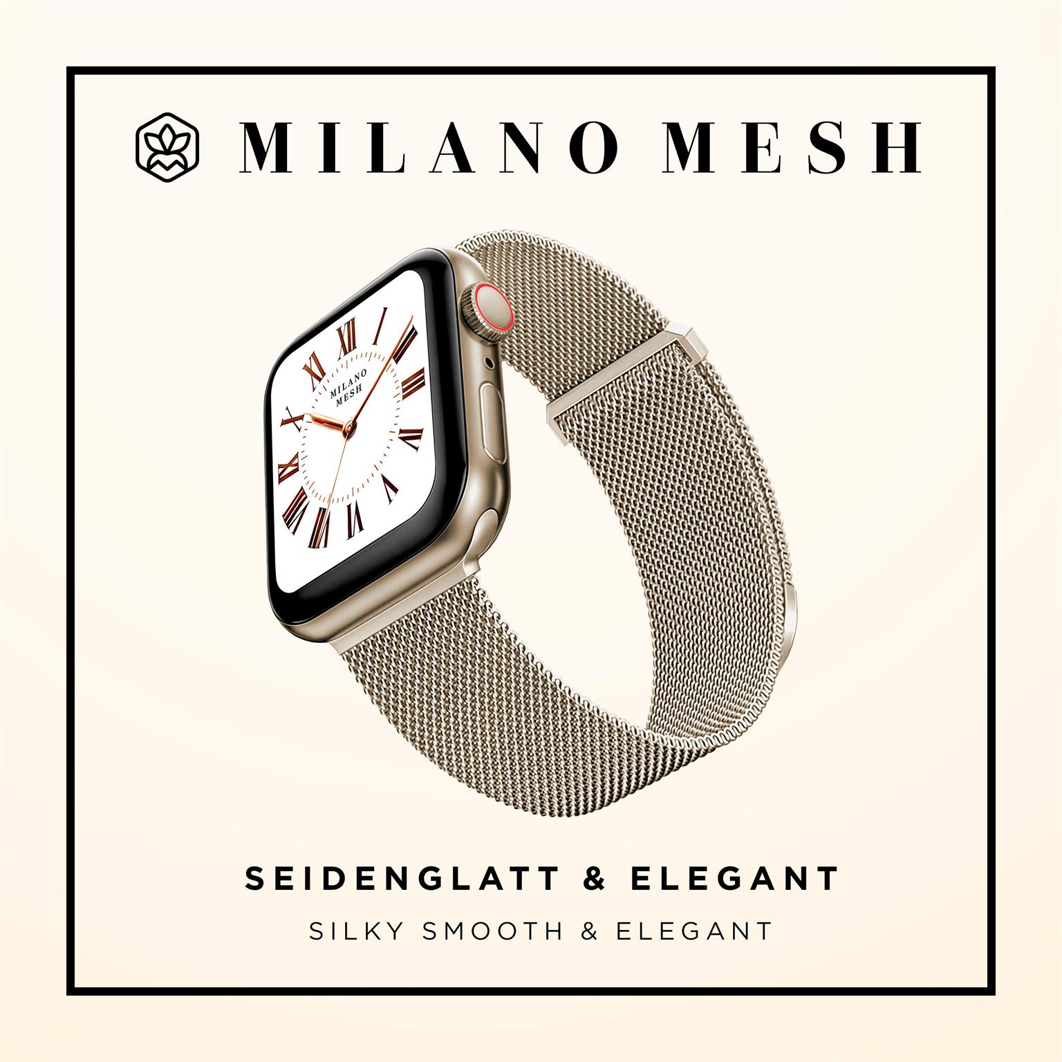 ONEFLOW Milano Mesh Apple Watch 6 (40mm) Armband Damen Metall – Weiteres Produktbild 2