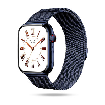 ONEFLOW Milano Mesh Apple Watch 6 (44mm) Armband Damen Metall – Napoli Blue ONEFLOW Milano Mesh Apple Watch 6 (44mm) Armband Damen Metall – Napoli Blue