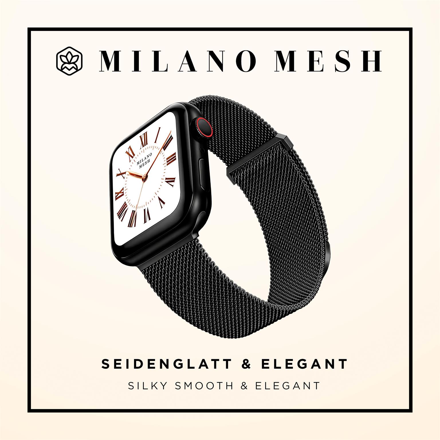 ONEFLOW Milano Mesh Apple Watch 7 (45mm) Armband Damen Metall – Weiteres Produktbild 2