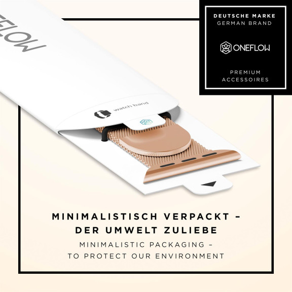 ONEFLOW Milano Mesh Apple Watch 8 (41mm) Armband Damen Metall – Weiteres Produktbild 8