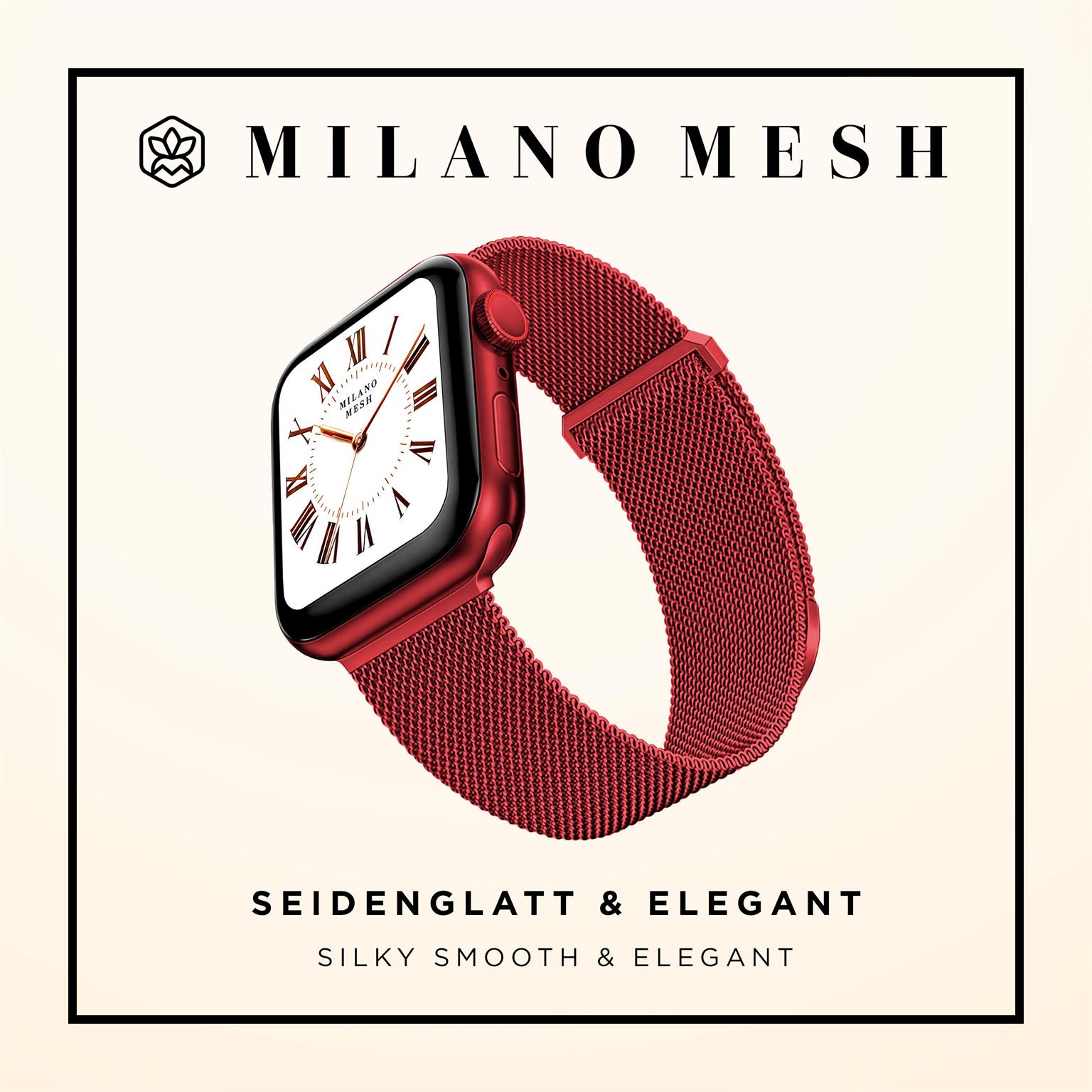 ONEFLOW Milano Mesh Apple Watch 8 (41mm) Armband Damen Metall – Weiteres Produktbild 2