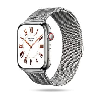ONEFLOW Milano Mesh Apple Watch 8 (45mm) Armband Damen Metall – Venezia Silver ONEFLOW Milano Mesh Apple Watch 8 (45mm) Armband Damen Metall – Venezia Silver