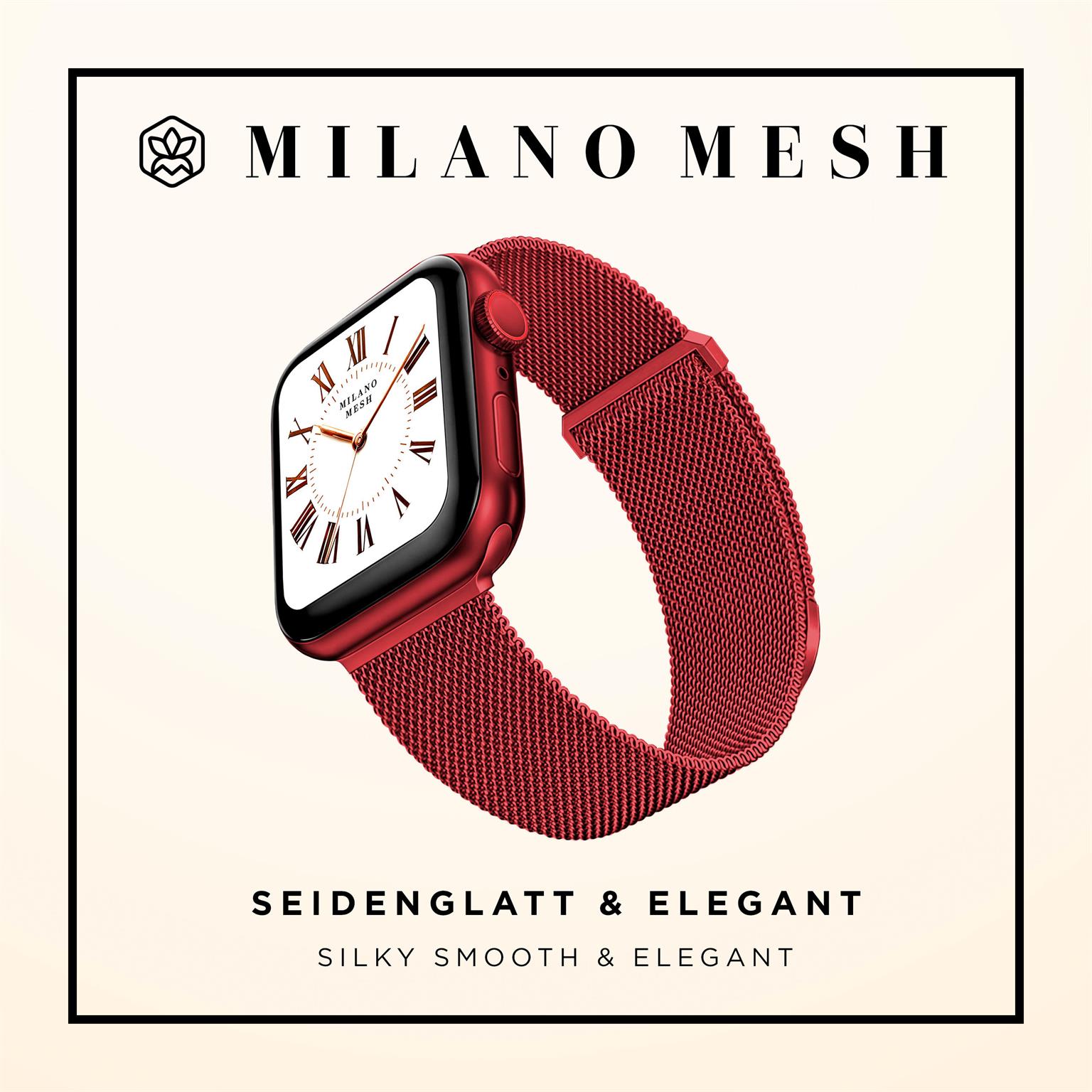 ONEFLOW Milano Mesh Apple Watch 9 (41mm) Armband Damen Metall – Weiteres Produktbild 2