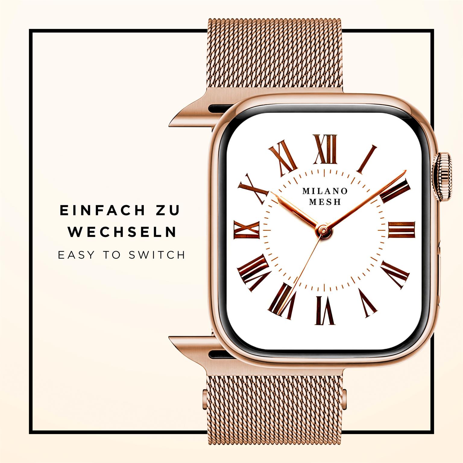 ONEFLOW Milano Mesh Apple Watch Ultra 1 (49mm) Armband Damen Metall – Weiteres Produktbild 6